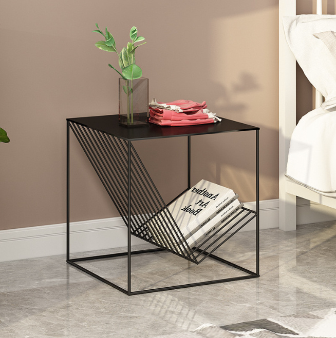Minimalist Iron Art Sofa Side Table Corner Bedside Table - Image 2