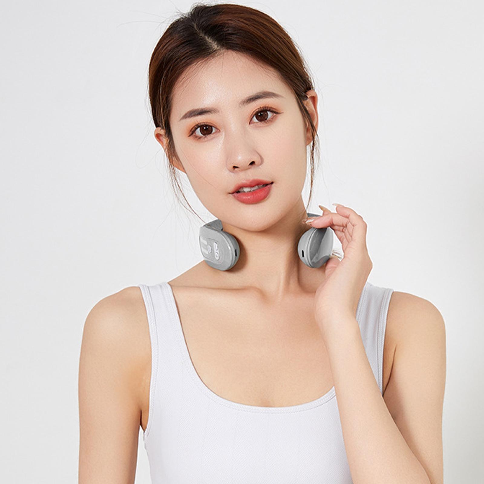 EMS Neck Acupoints Lymphvity Massager Device Intelligent Neck Massager With Heat Blue Hot Design - Image 3