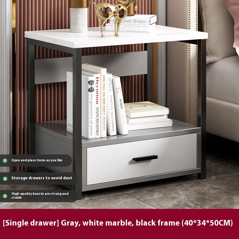 Multifunctional Bedroom Bedside Table Minimalist Bedside Storage Storage Cabinet - Image 8
