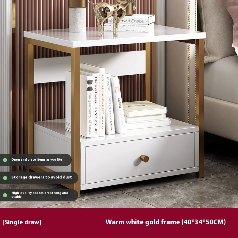 Multifunctional Bedroom Bedside Table Minimalist Bedside Storage Storage Cabinet - Image 4