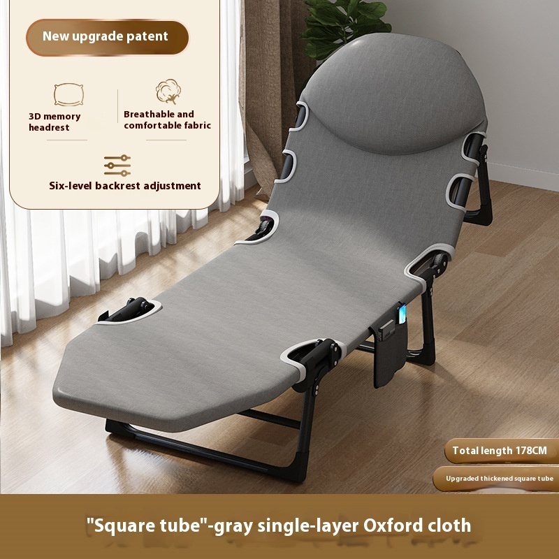 Single Office Lunch Break Recliner Folding Camp Bed - Image 3