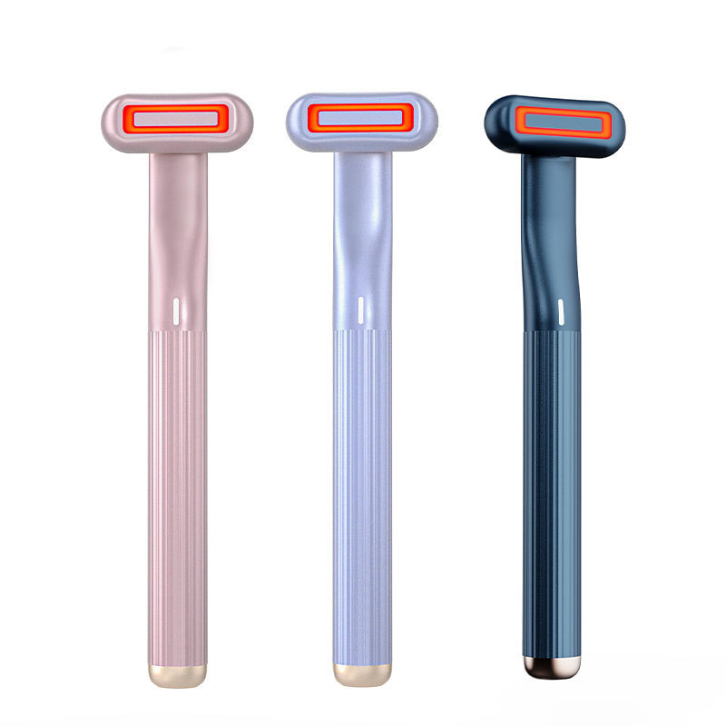 New Upgraded 360 Degrees Rotary Eye Massage Therapeutic Warmth Face Massage Red LED Light 5-in-1 Skincare Tool Wand - Image 3