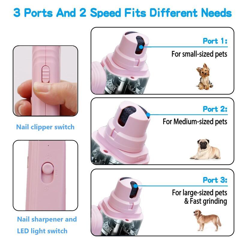 2 In 1 Pet Nail Clippers With Led Light Dog Cat Special Blood Line Scissors Multifunction Animals Paw Nail Trimmer Pet Supplies - Image 5