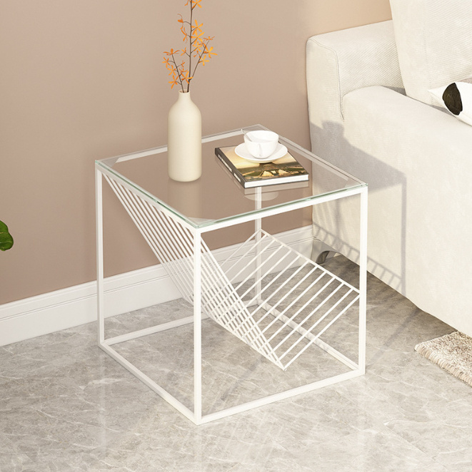 Minimalist Iron Art Sofa Side Table Corner Bedside Table - Image 5