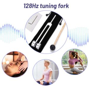 128 Hz Tuning Fork Set Weighted Bio-Acoustic Tuning Fork For Healing Chakra,Sound Therapy,Reliever Stress