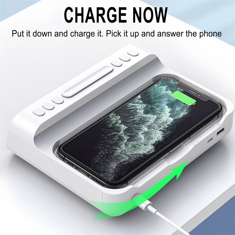15W Three-in-one Wireless Charger Temperature Tester Multi Alarm Clock Fast Charging Mobile Phone Usb Charger Charging Station - Image 5