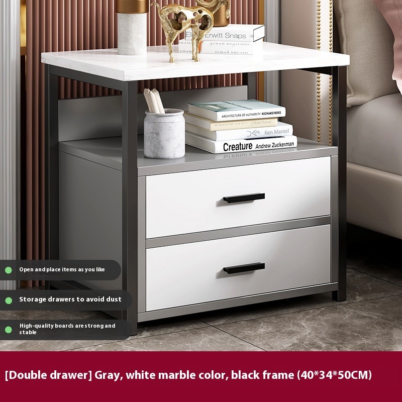 Multifunctional Bedroom Bedside Table Minimalist Bedside Storage Storage Cabinet - Image 2