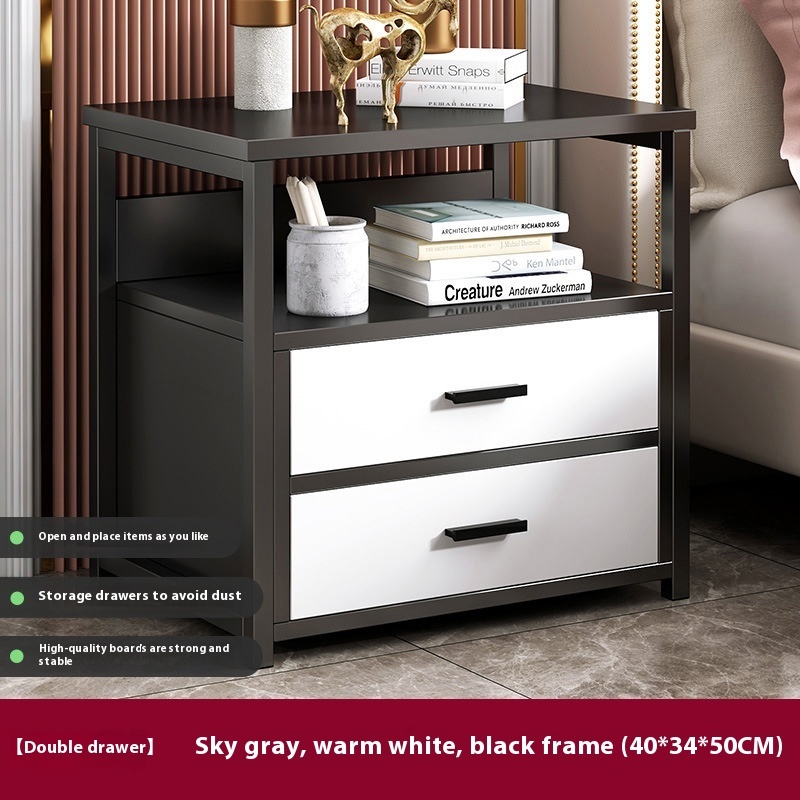 Multifunctional Bedroom Bedside Table Minimalist Bedside Storage Storage Cabinet - Image 3