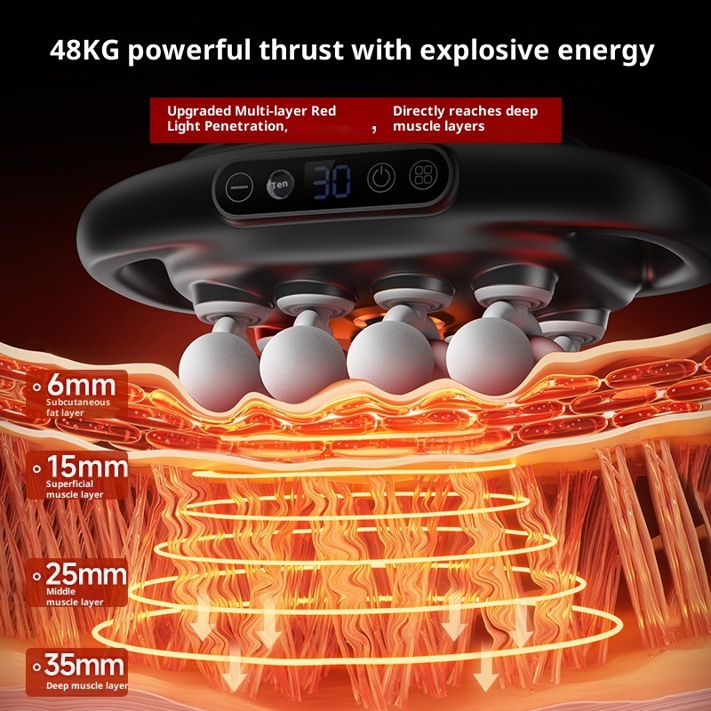 Muscle Relaxation Massager Multi-head Massage Gun Deep Tissue Body Fitness Muscle Electric Relax Massager For Back Shoulders Legs Foot 16 Heads - Image 9