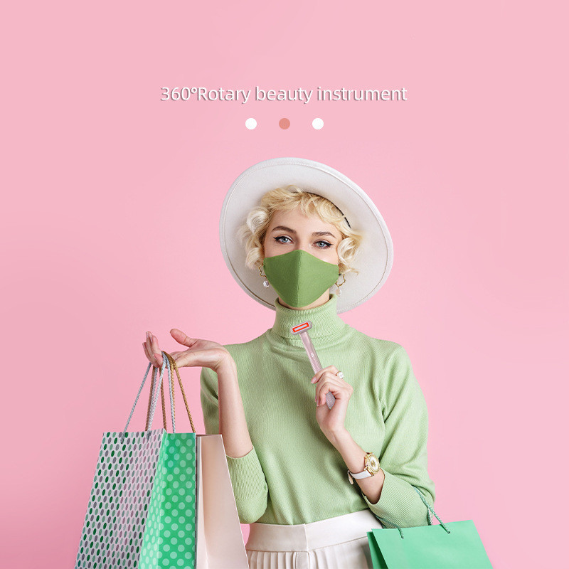 New Upgraded 360 Degrees Rotary Eye Massage Therapeutic Warmth Face Massage Red LED Light 5-in-1 Skincare Tool Wand - Image 9