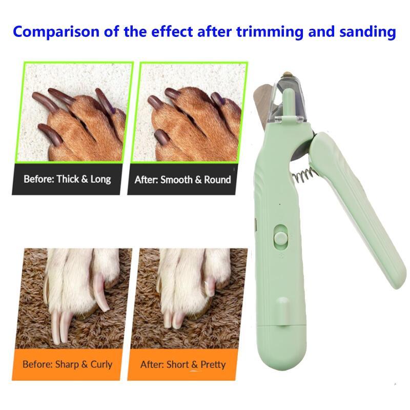 2 In 1 Pet Nail Clippers With Led Light Dog Cat Special Blood Line Scissors Multifunction Animals Paw Nail Trimmer Pet Supplies - Image 2