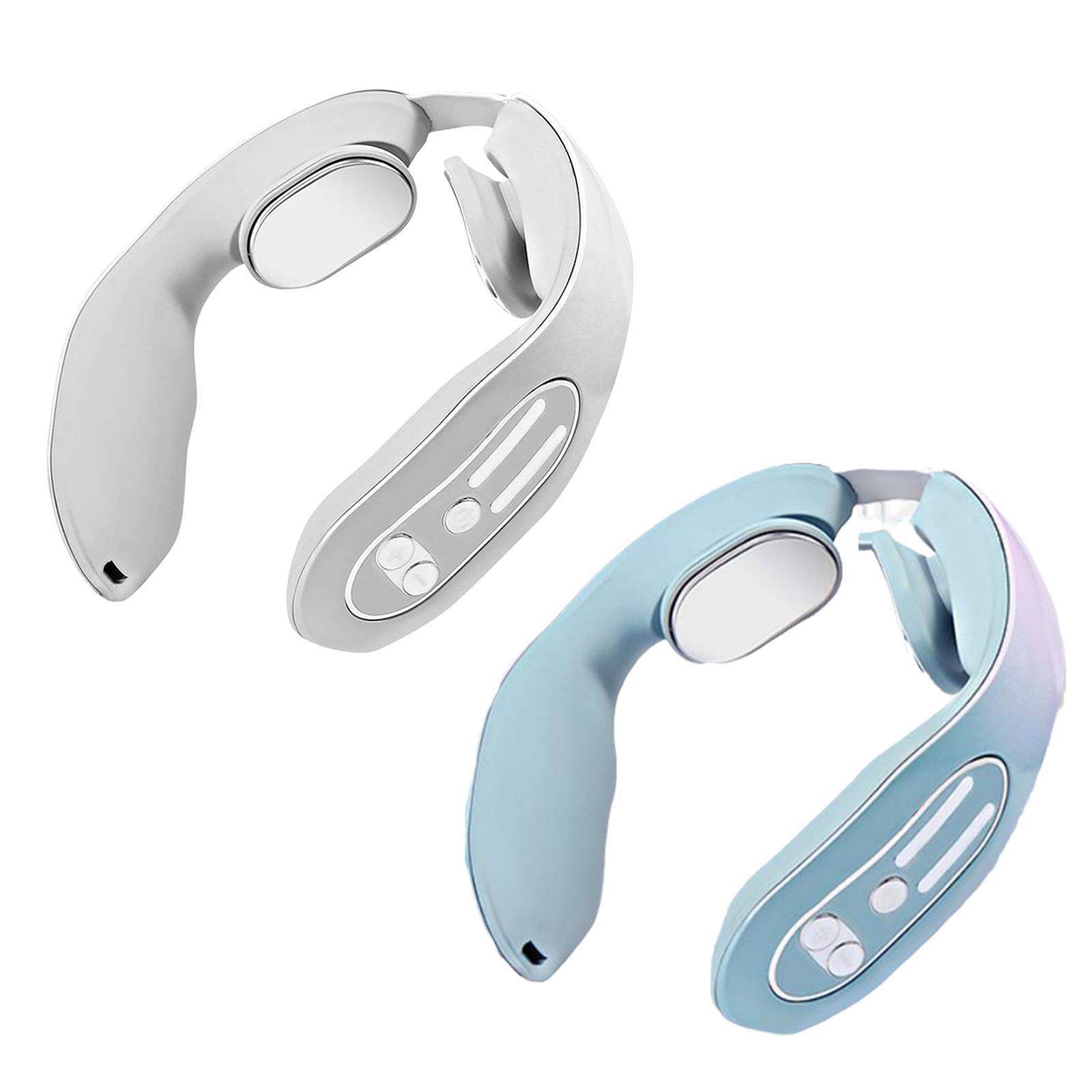 EMS Neck Acupoints Lymphvity Massager Device Intelligent Neck Massager With Heat Blue Hot Design - Image 5