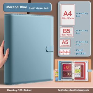 Thickened Leather Face Family ID Storage Book