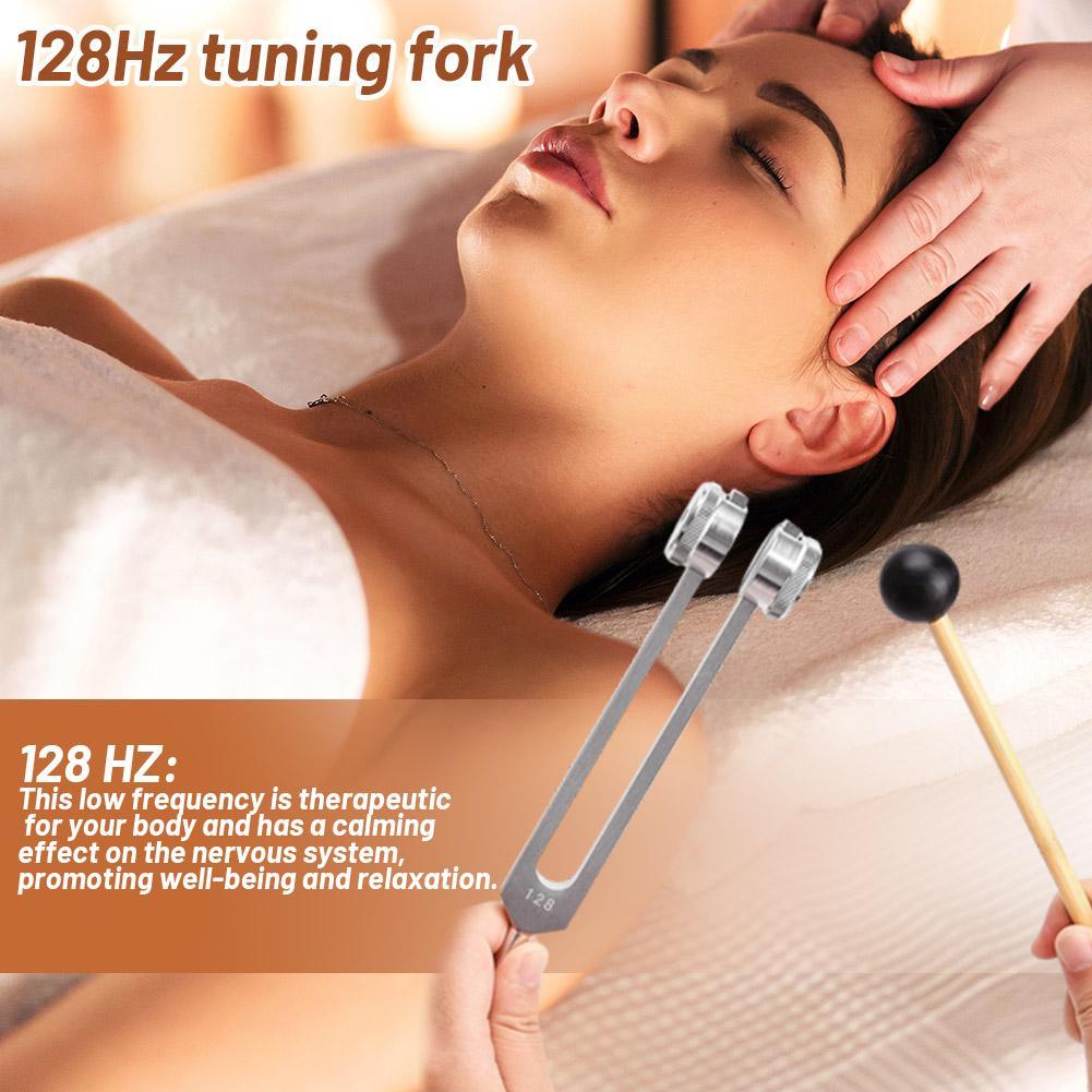 128 Hz Tuning Fork Set Weighted Bio-Acoustic Tuning Fork For Healing Chakra,Sound Therapy,Reliever Stress - Image 2
