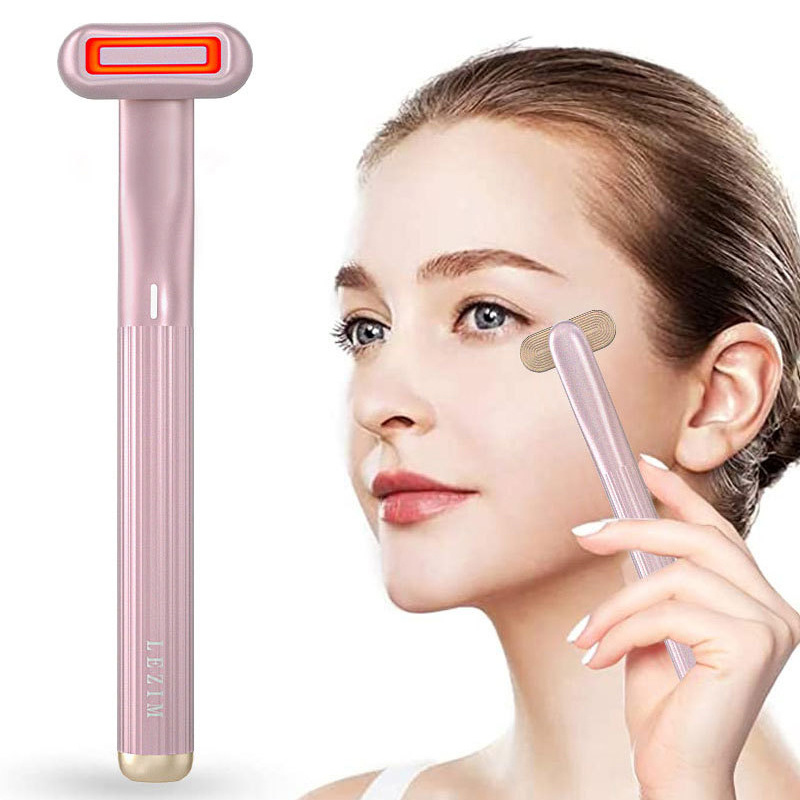 New Upgraded 360 Degrees Rotary Eye Massage Therapeutic Warmth Face Massage Red LED Light 5-in-1 Skincare Tool Wand - Image 6